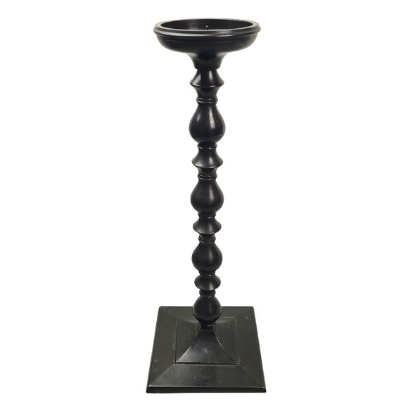 Pottery Barn Booker Pillar Candle Holder Set 12" & 8" Black Metal Discontinued - Picture 2 of 16